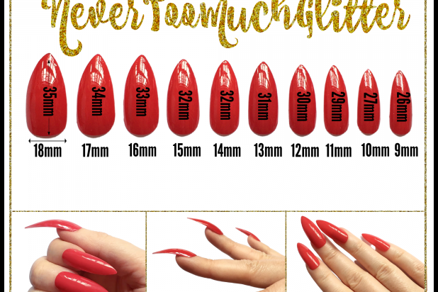 Long Stiletto Nails Sample Size Set by NeverTooMuchGlitter