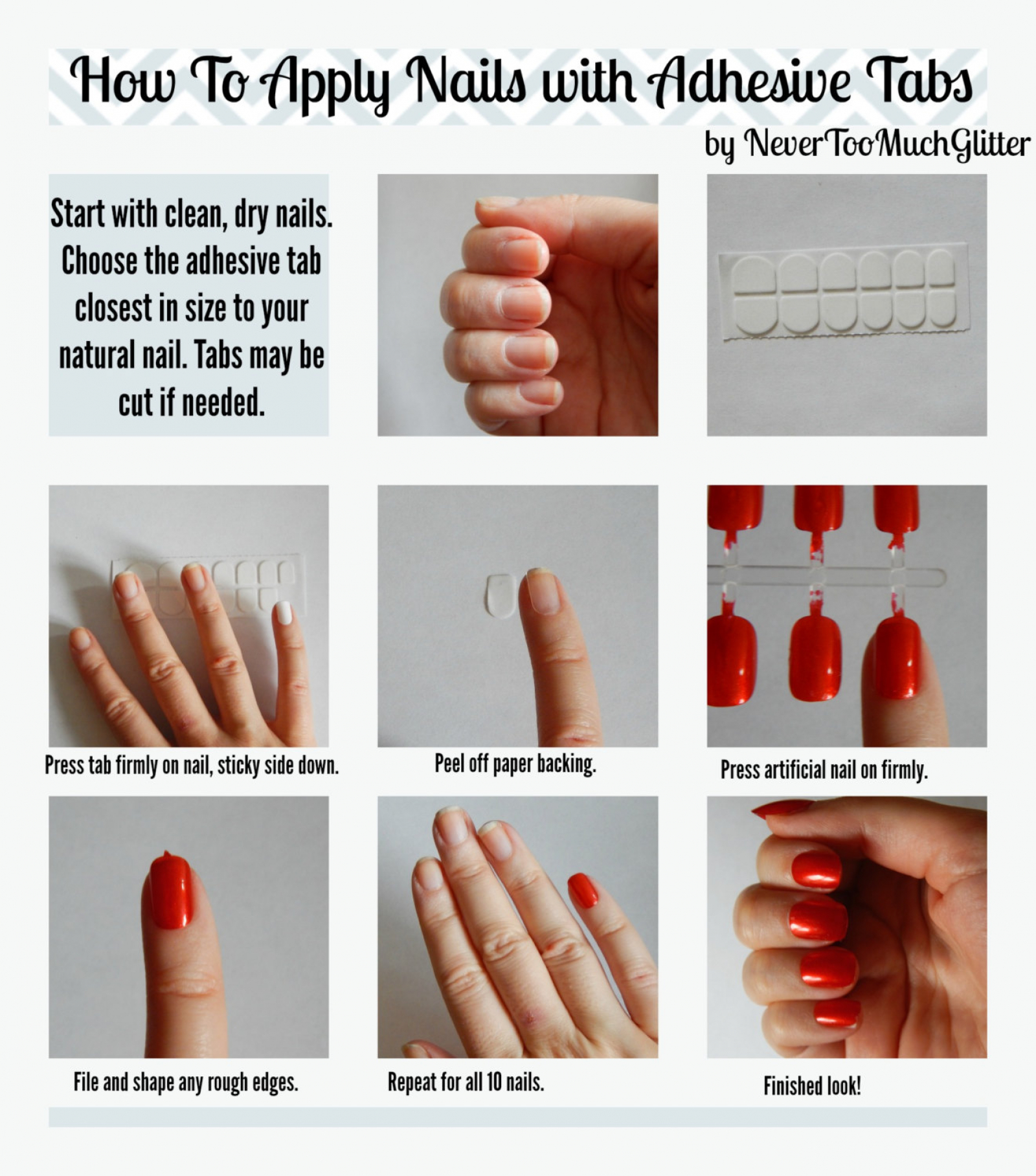 Adhesive tabs for press on nails nails by nevertoomuchglitter