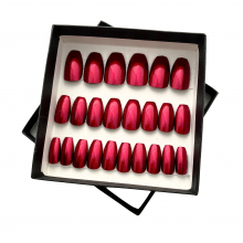 Dark Red Coffin Press On Nails (Full Set)